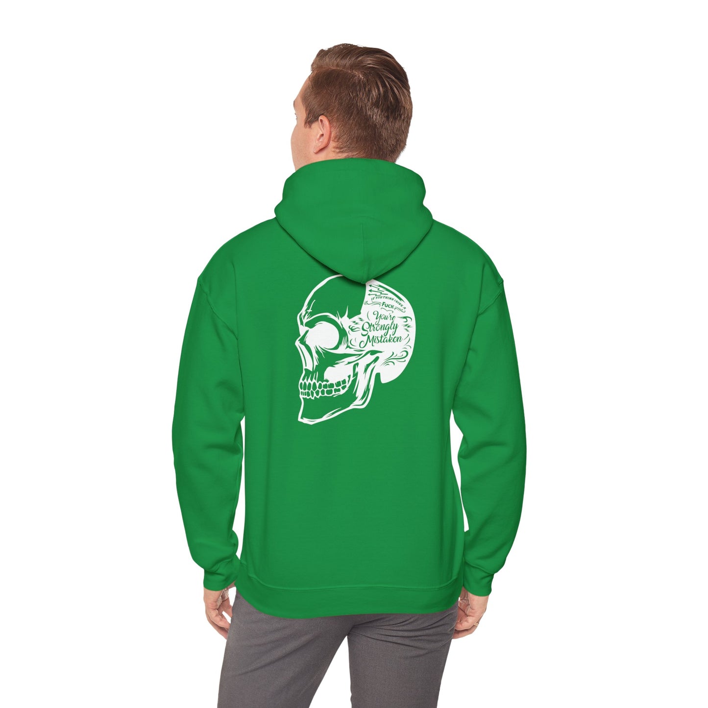 Z - Don't Give a Fuck Skull Hoodie (White Pattern)