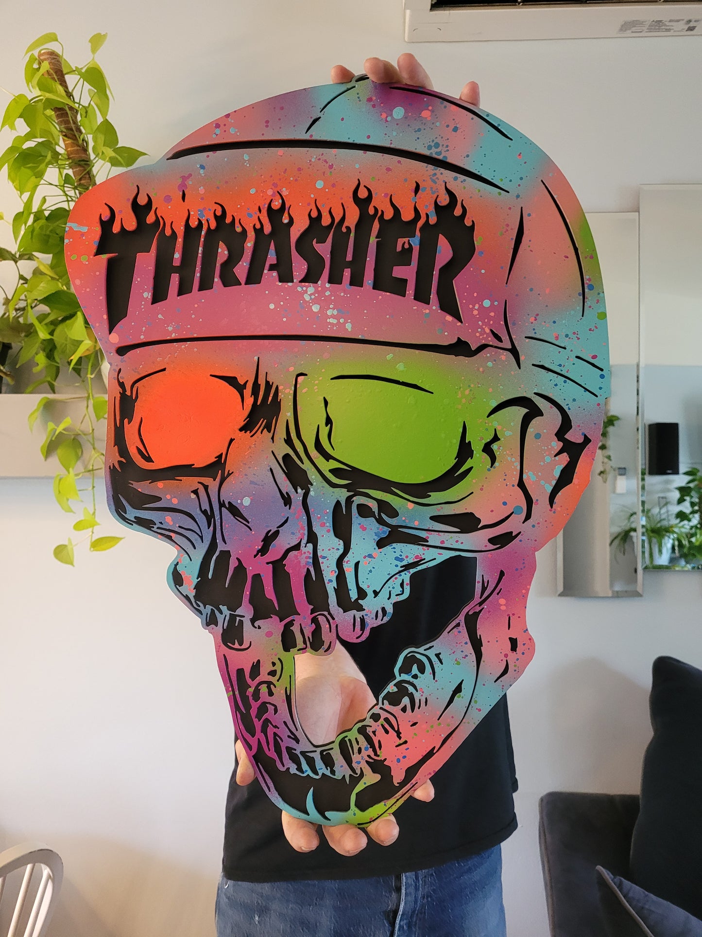 1 - Thrasher skull 80's inspired look