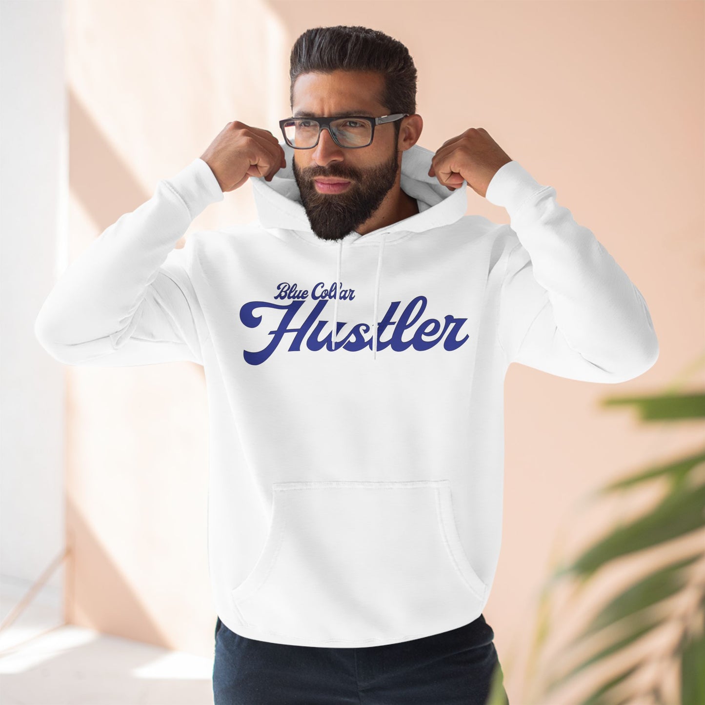Blue Collar Hustler Fleece Hoodie - Cozy Comfort for Hard Workers