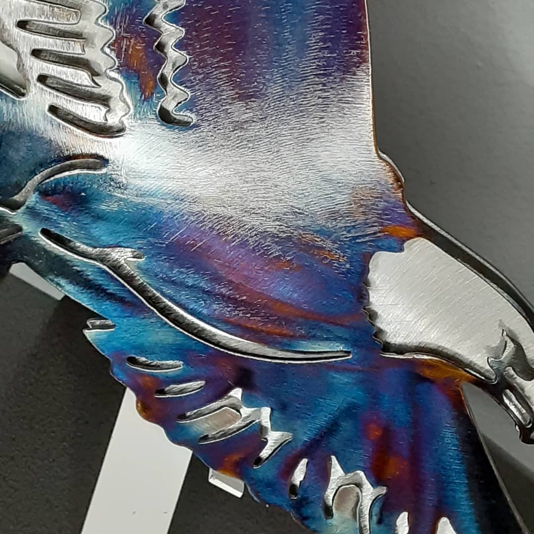1 - Bald Eagle heat tempered wall art