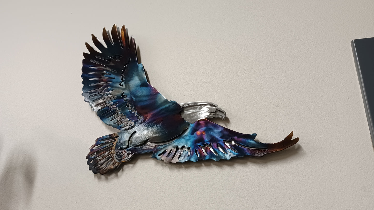 1 - Bald Eagle heat tempered wall art