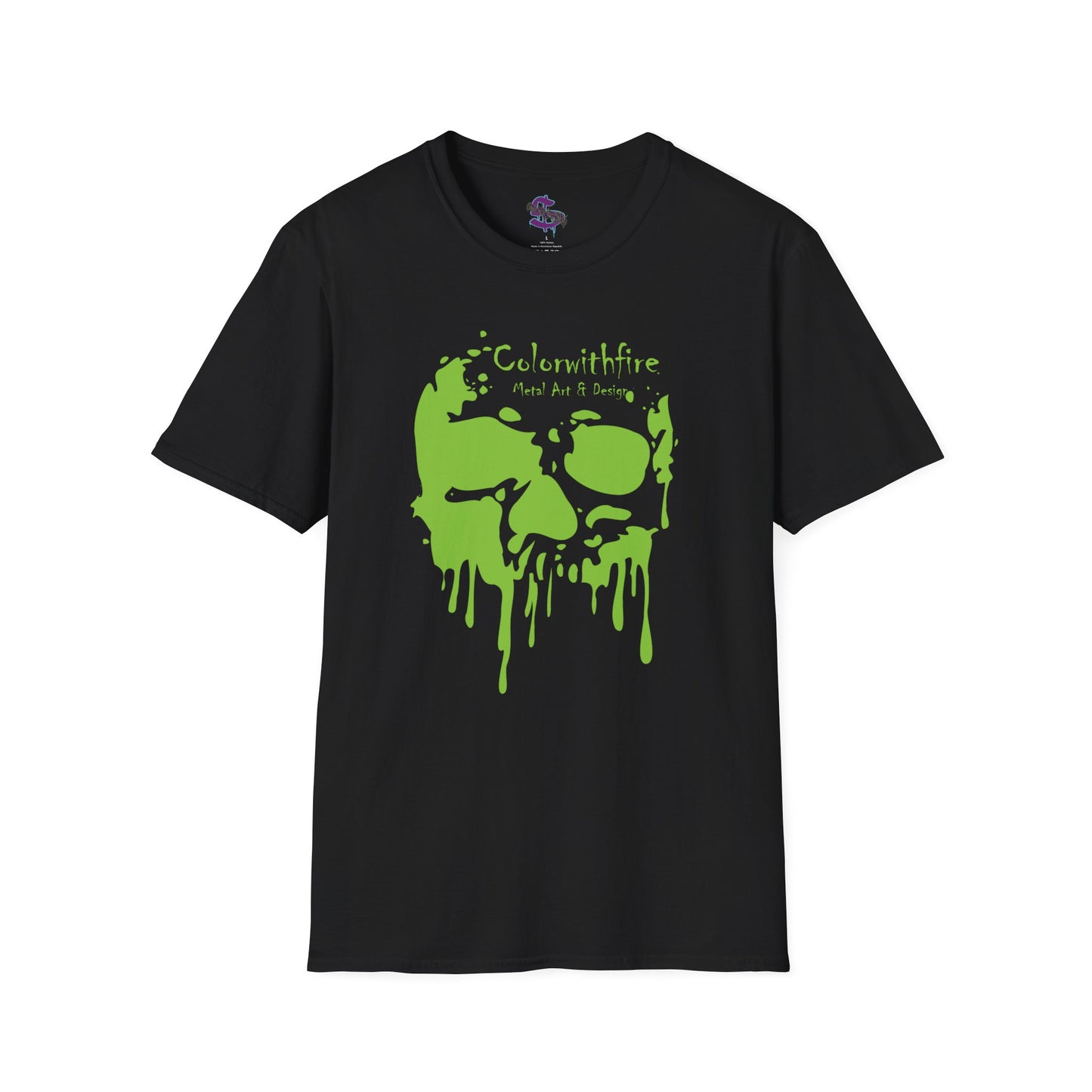 Z - Colorwithfire Dripping Skull, green