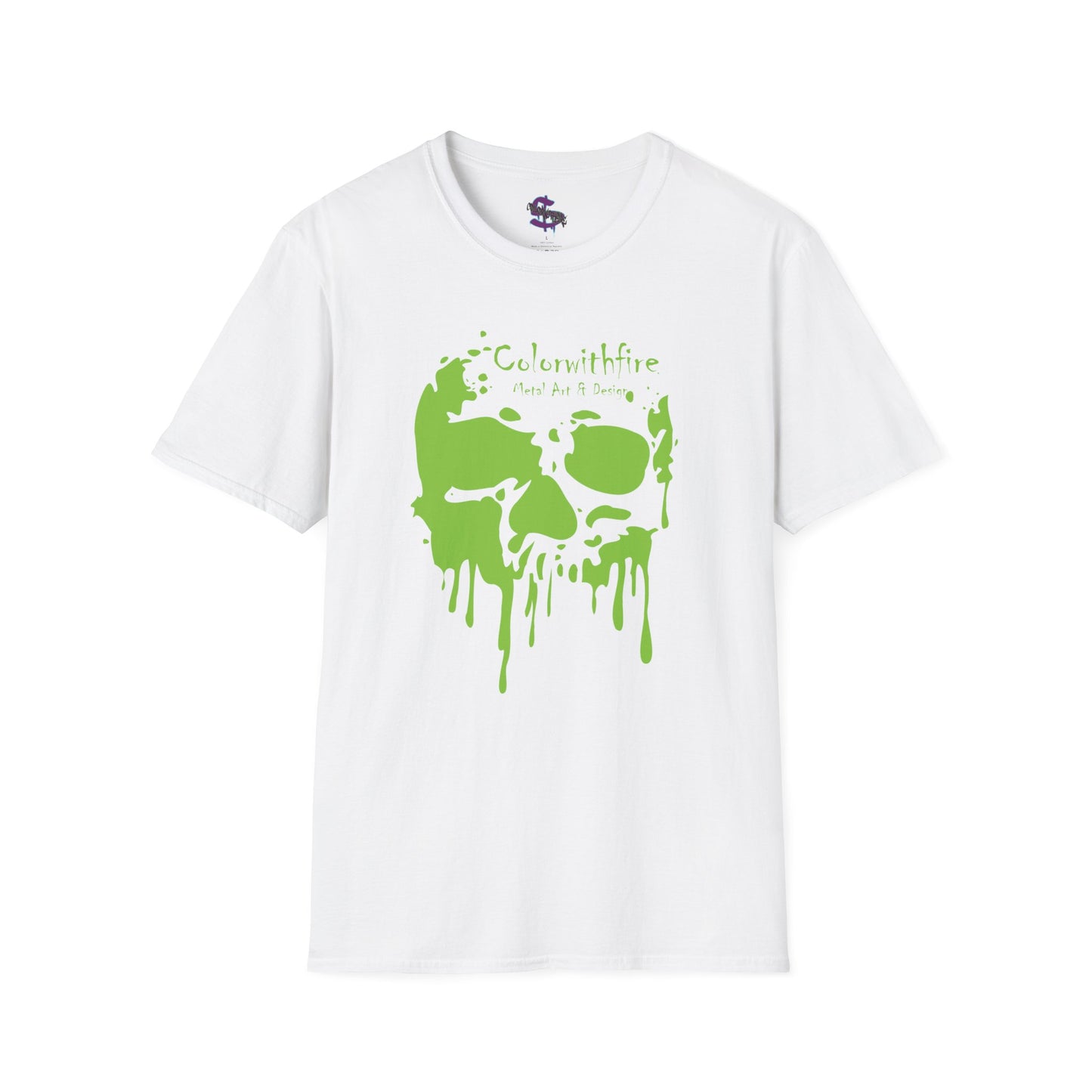 Z - Colorwithfire Dripping Skull, green