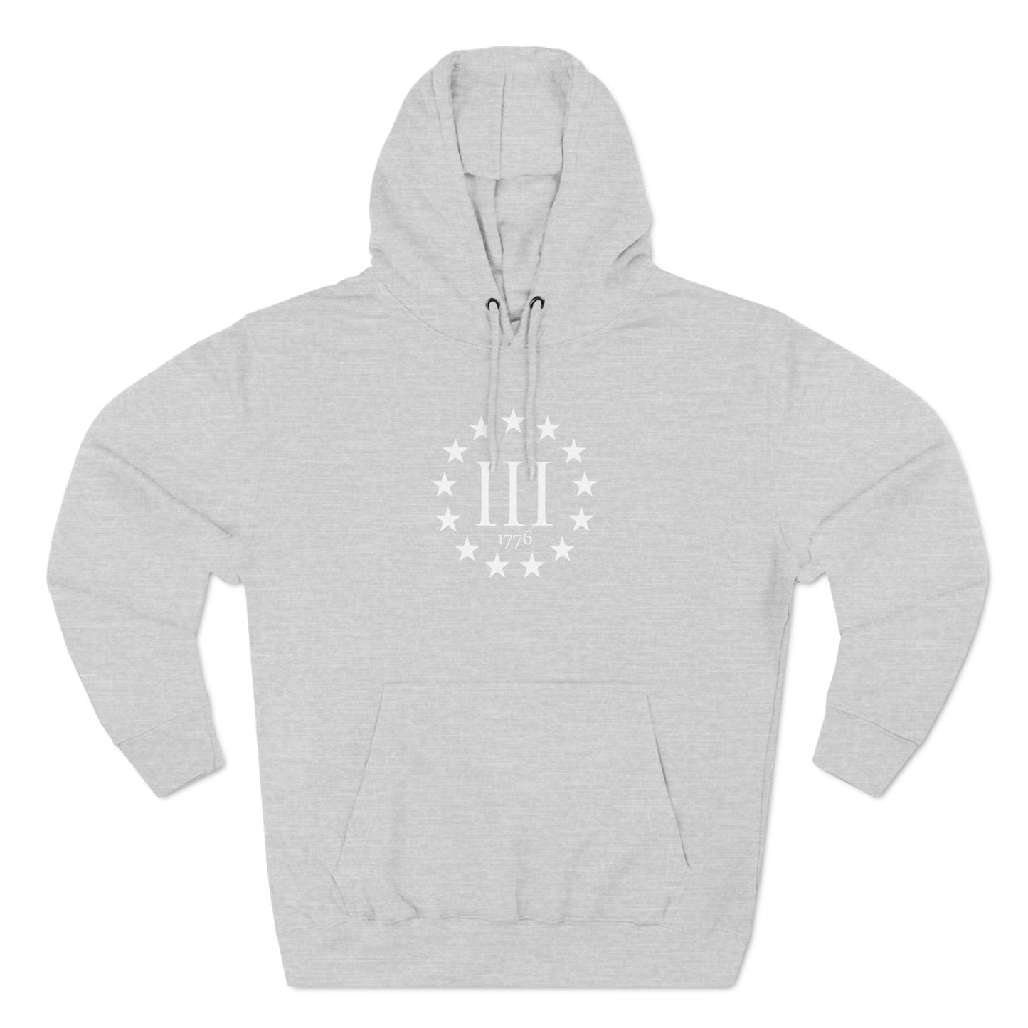 Patriotic Three-Panel Fleece Hoodie - Comfy & Stylish for Celebrations