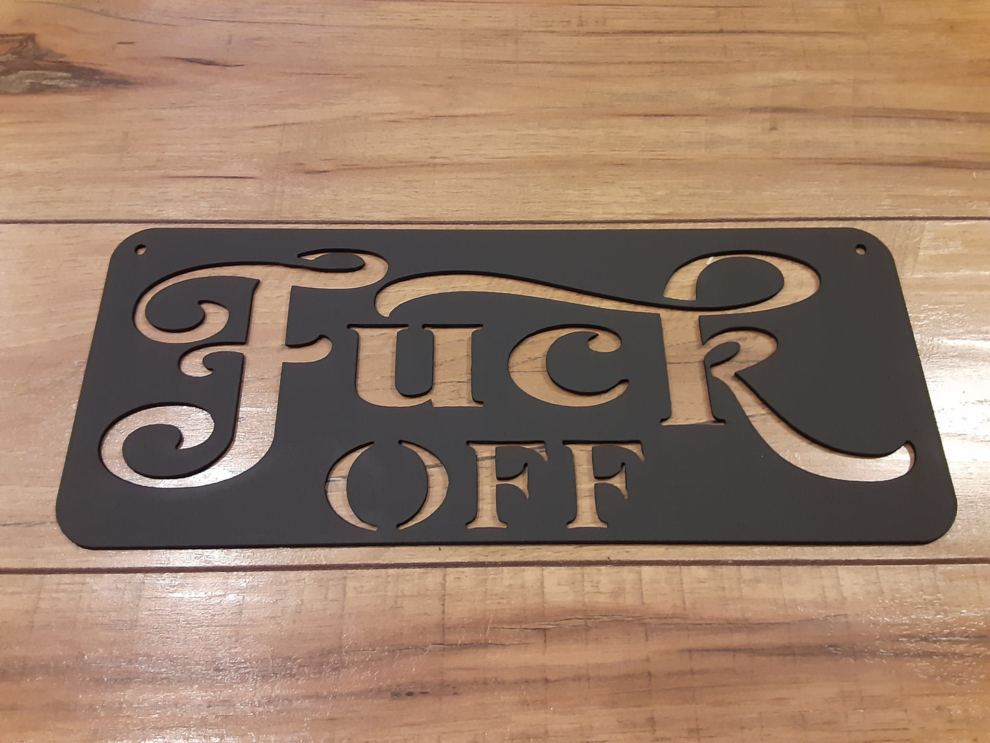 Styled "Fuck off" sign