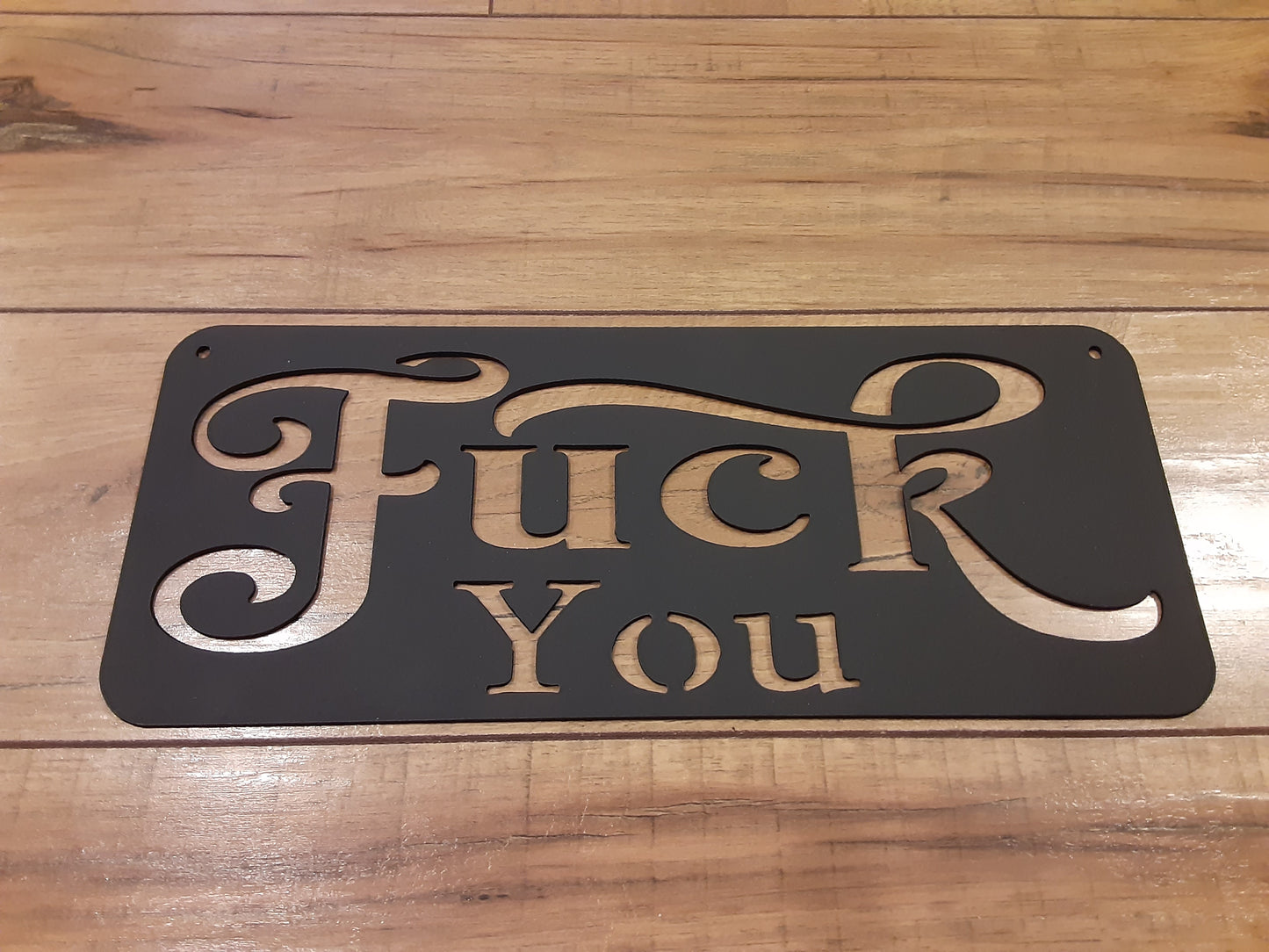 Styled "fuck you" sign